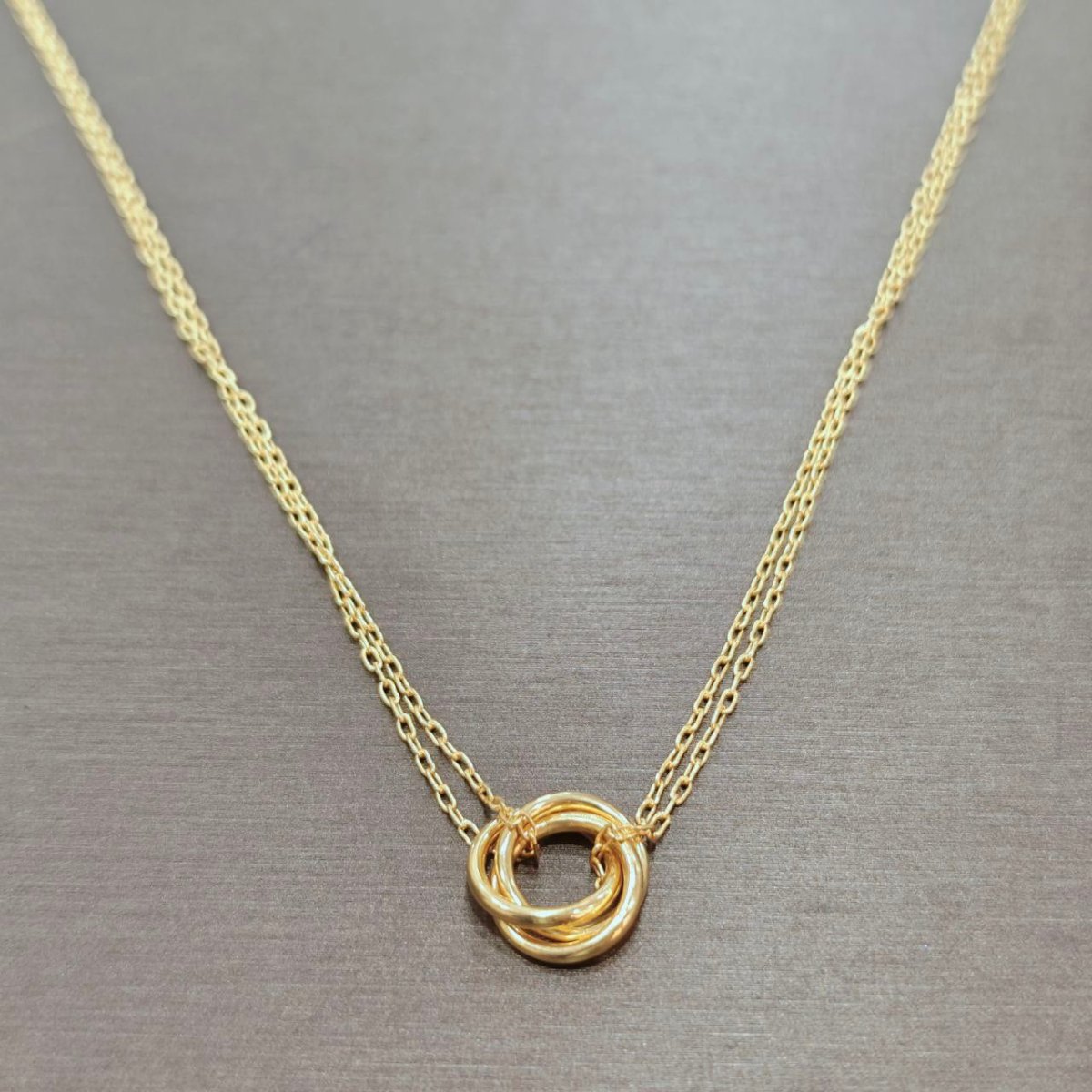 22k / 916 Gold 3 Ring Necklace by Best Gold Shop - 22k gold 22k gold necklace 916 gold Necklaces