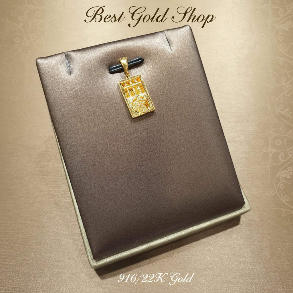 916 Gold abacus prosperity pendant by Best Gold ShopCharms & PendantsBest Gold Shop