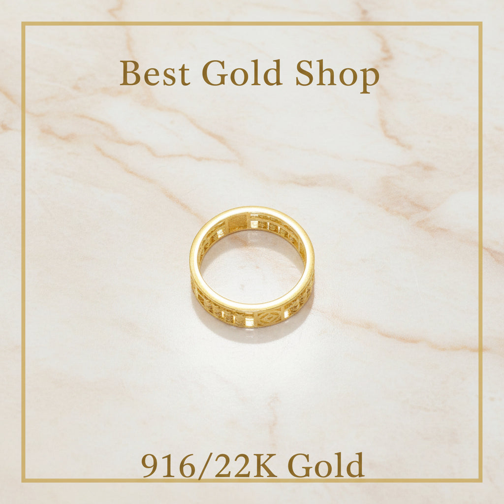22K / 916 Gold Abacus with coin design ring by Best Gold ShopRingsBest Gold Shop
