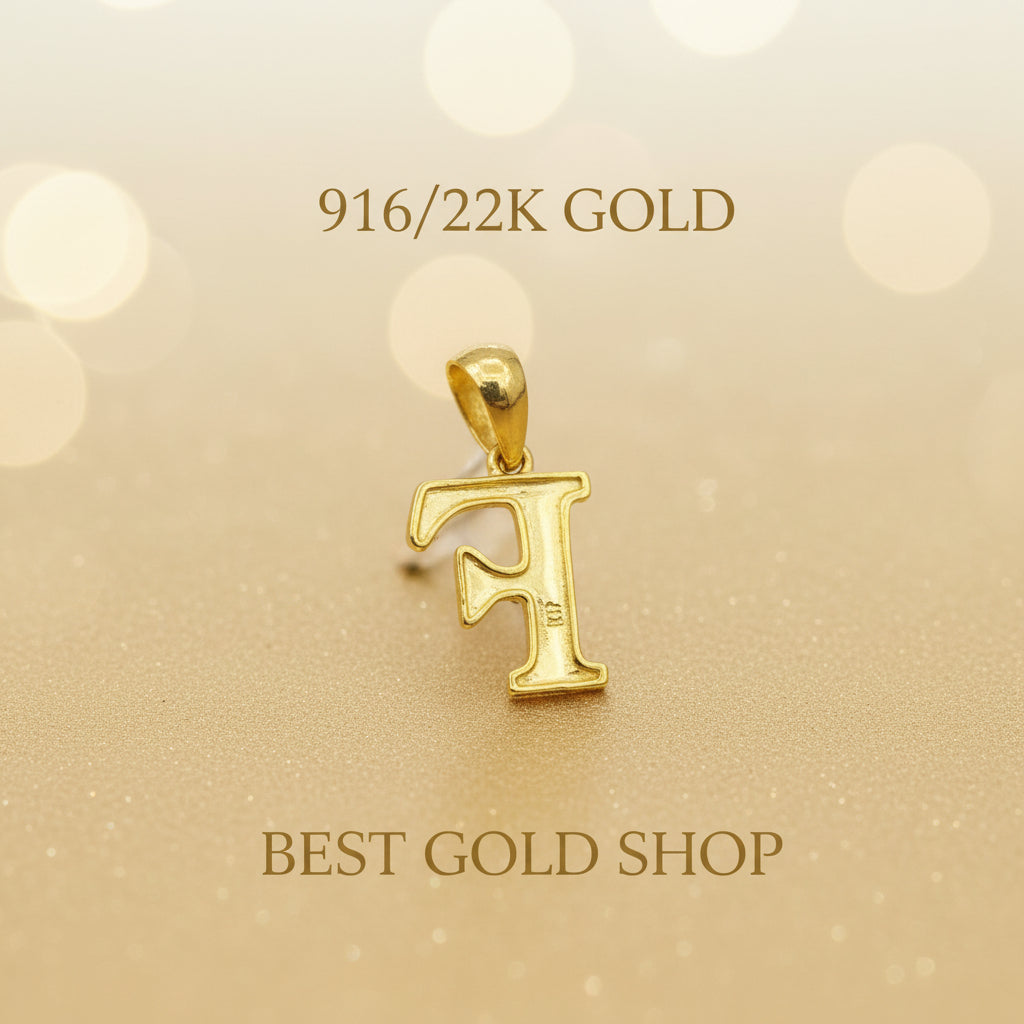 916 Gold Alphabet Pendant V4 by Best Gold ShopCharms & PendantsBest Gold Shop