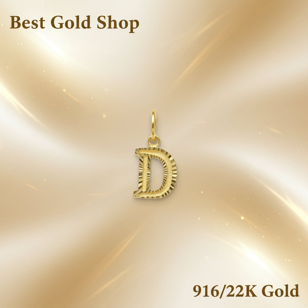 916 Gold Alphabet Pendant V8 by Best Gold ShopCharms & PendantsBest Gold Shop