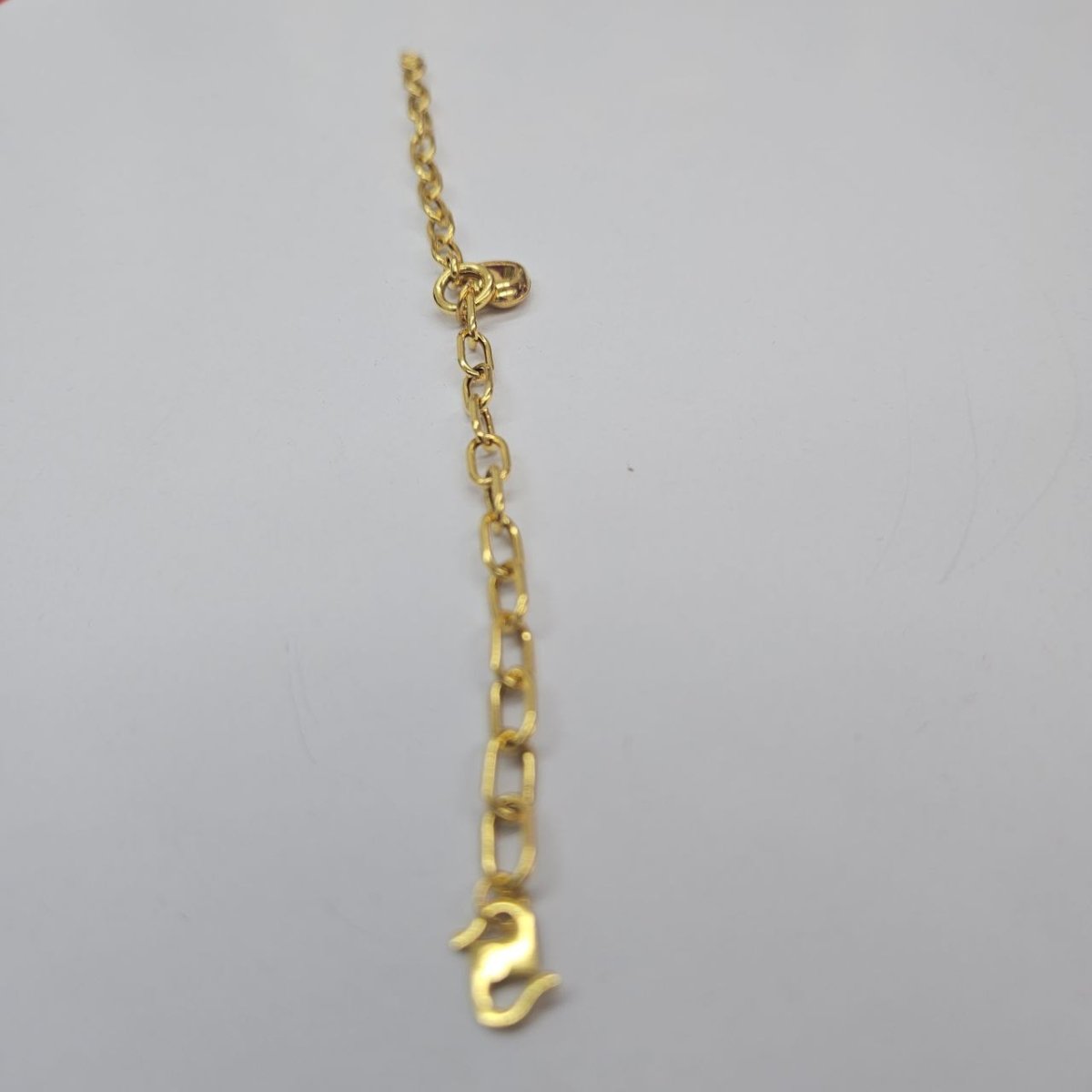 22k / 916 Gold Anchor Link Bracelet with Dangling Heart Light Weight - Best Gold Shop 22k gold 22k gold bracelet 916 gold Bracelets