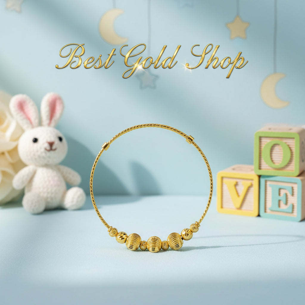 22k / 916 Gold Baby Bangle Slim Design Version 2BraceletsBest Gold Shop