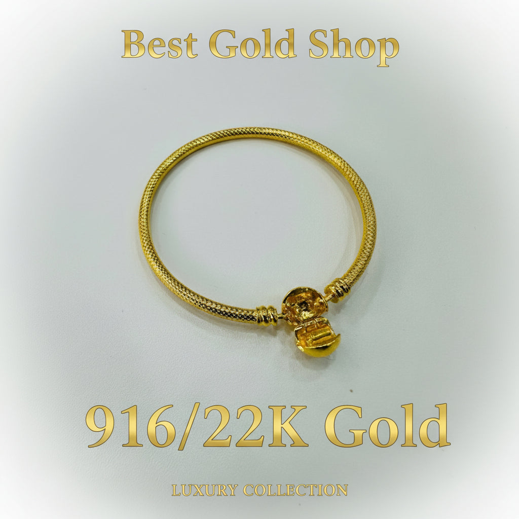 22k / 916 Gold Ball Cutting Bangle by Best Gold ShopBraceletsBest Gold Shop