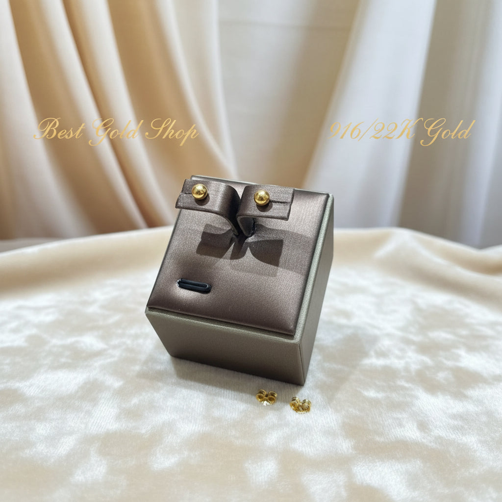 916 Gold Ball Stud Earring by Best Gold ShopEarringsBest Gold Shop