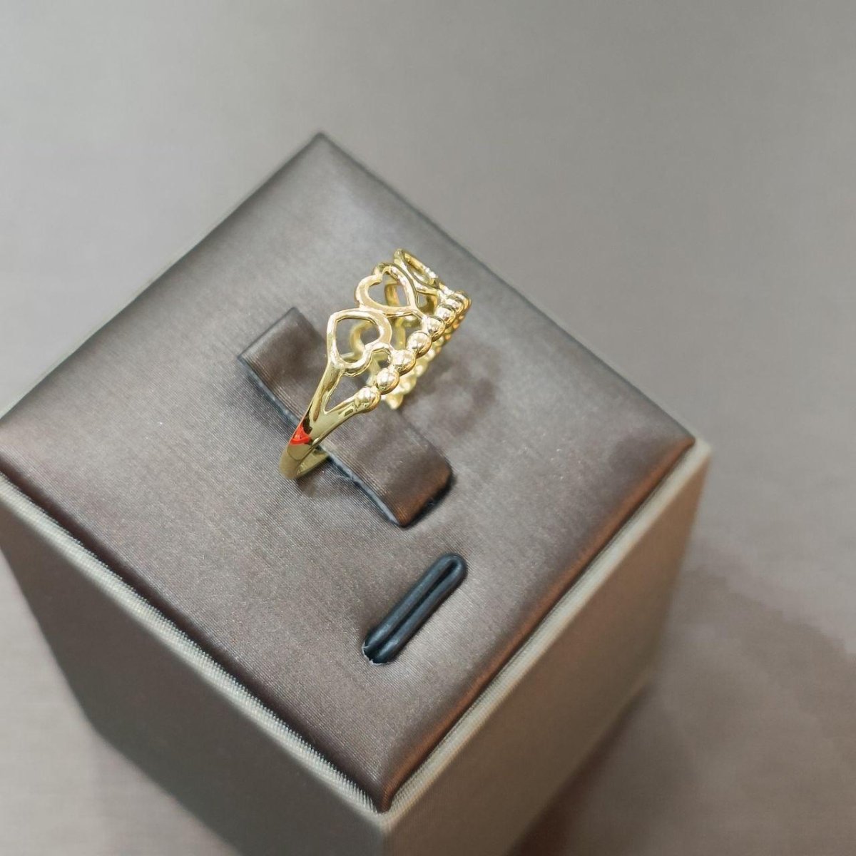 22K / 916 Gold Bead and Heart Ring by Best Gold Shop - 22k gold 22k gold ring 916 gold Rings