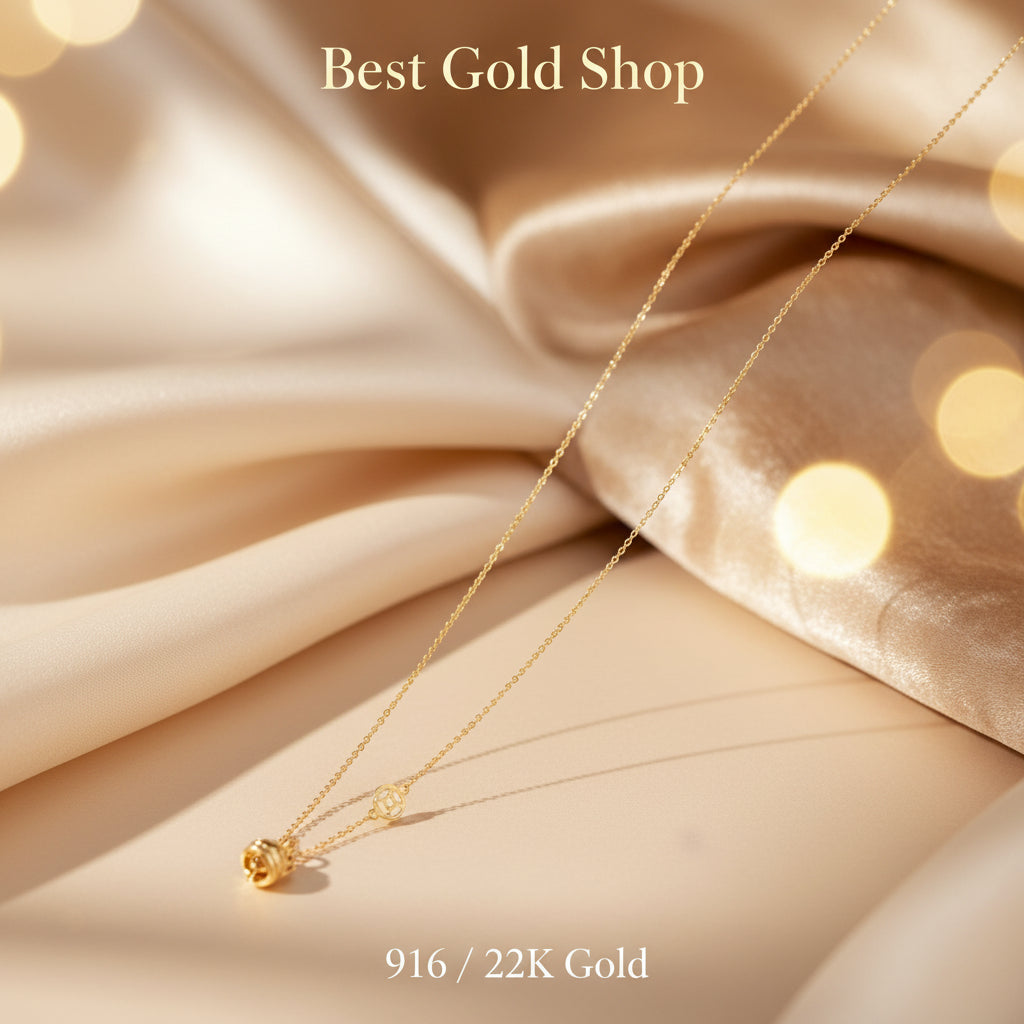 22k / 916 Gold Bell Design Necklace (no Sound) by Best Gold ShopNecklacesBest Gold Shop