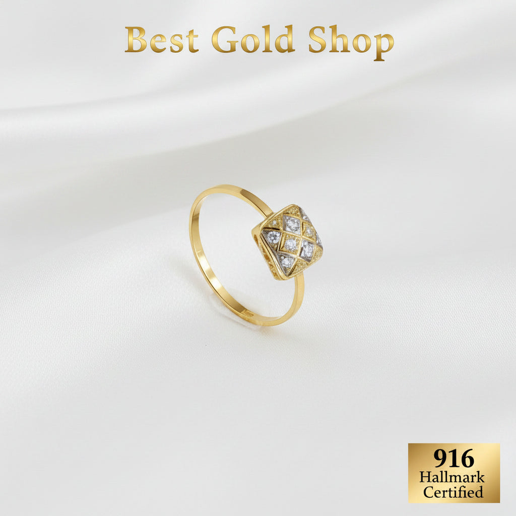 22k / 916 Gold Biscot Ring Version 1 (2 Tone)RingsBest Gold Shop