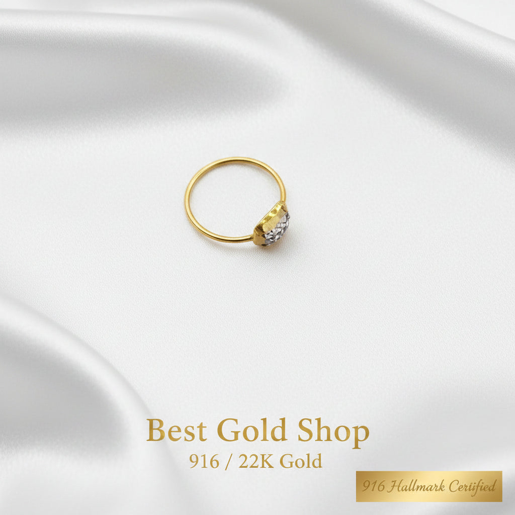 22k / 916 Gold Biscot Ring Version 2 (2 Tone)RingsBest Gold Shop