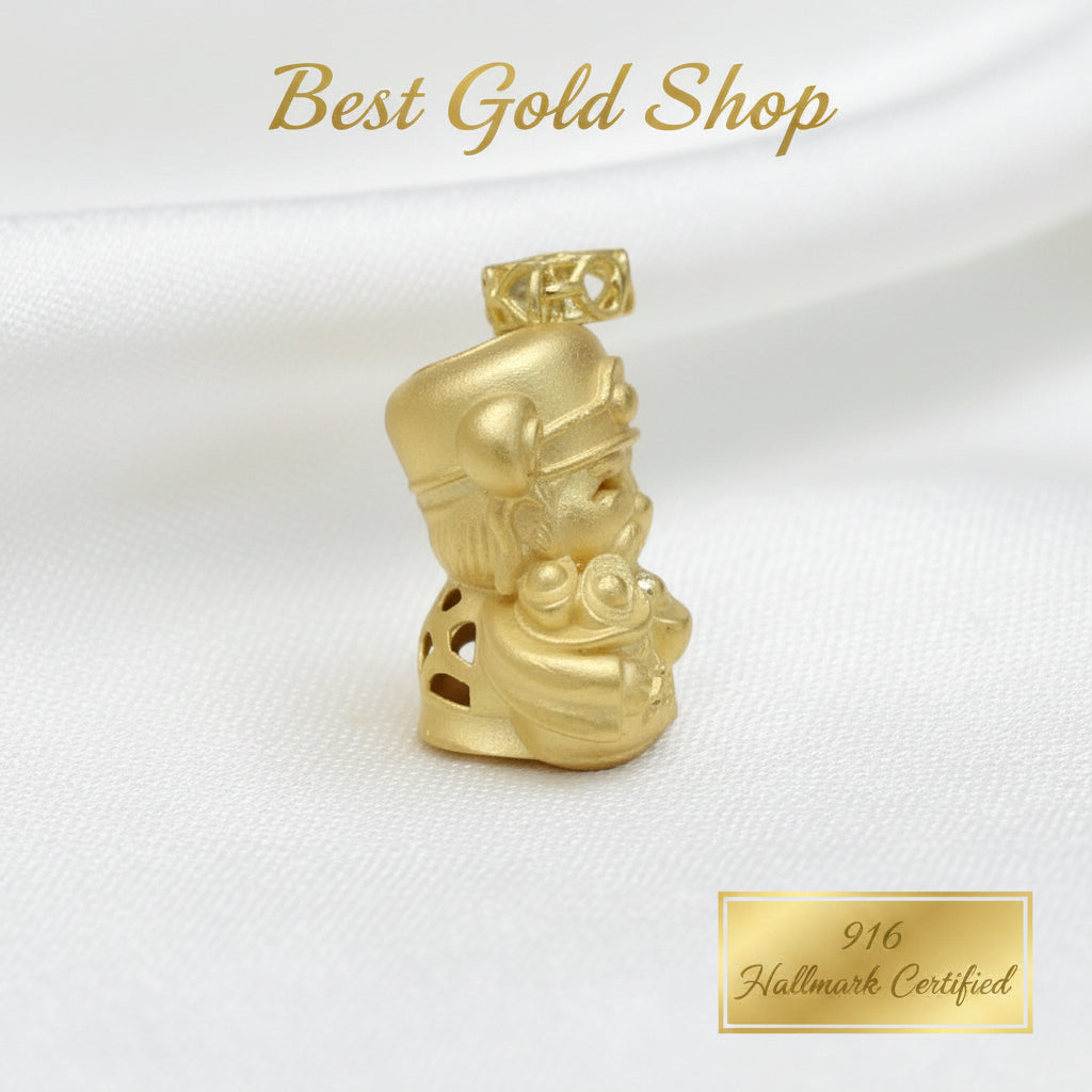 22k / 916 Gold Cai Shen Ye Pendant by Best Gold ShopCharms & PendantsBest Gold Shop