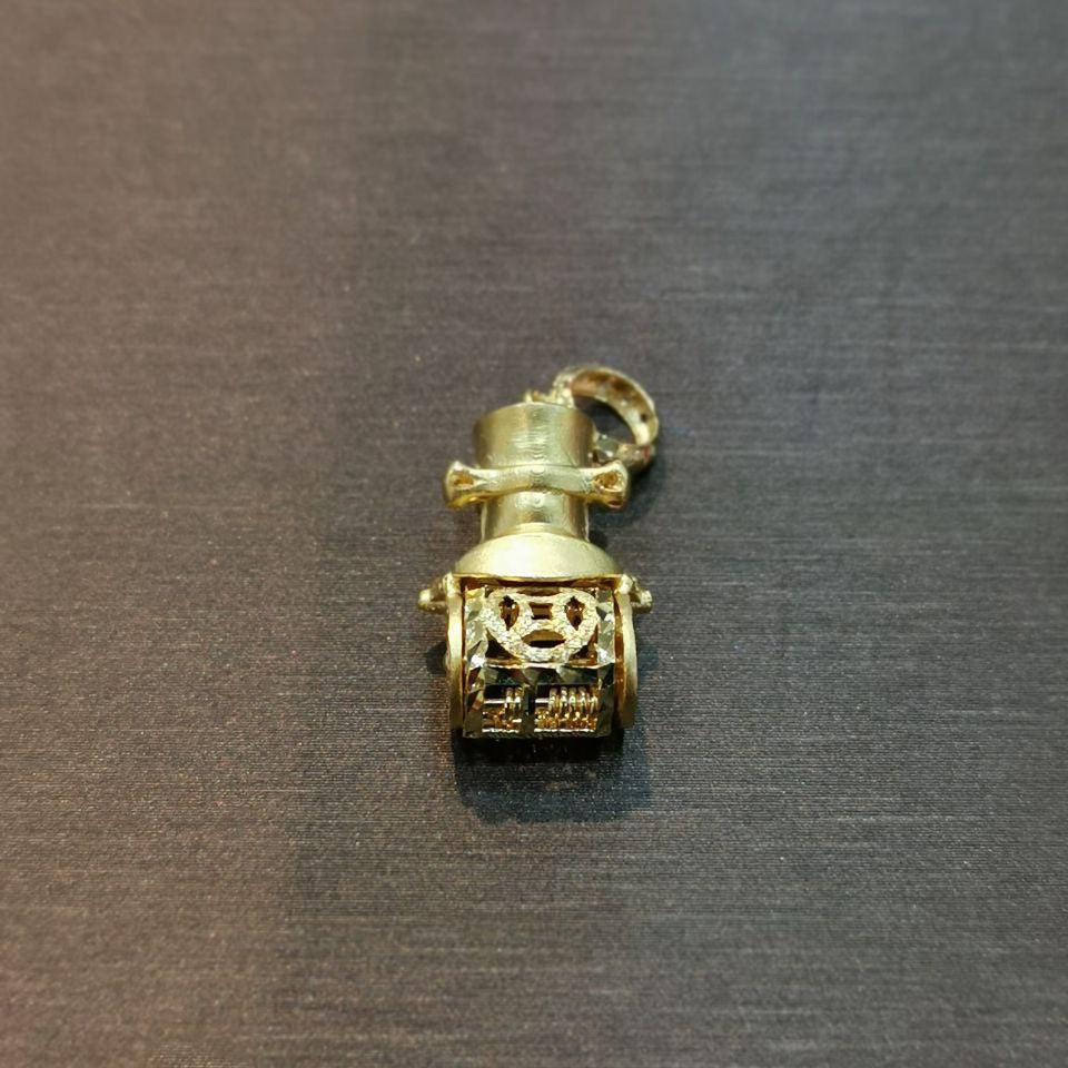 22K / 916 Gold Cai Shen Ye with moving Abacus Pendant by Best Gold Shop - 22k gold pendant 916 gold Charms & Pendants