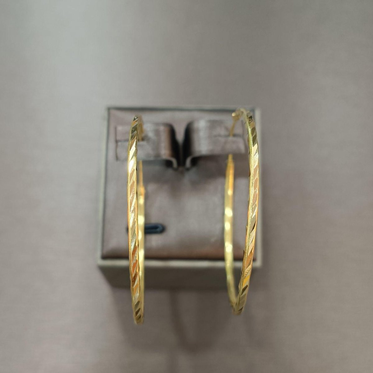 22k / 916 gold Cutting Loop Earring V2 by Best Gold Shop - 22k gold 22k gold earring 916 gold 916 gold