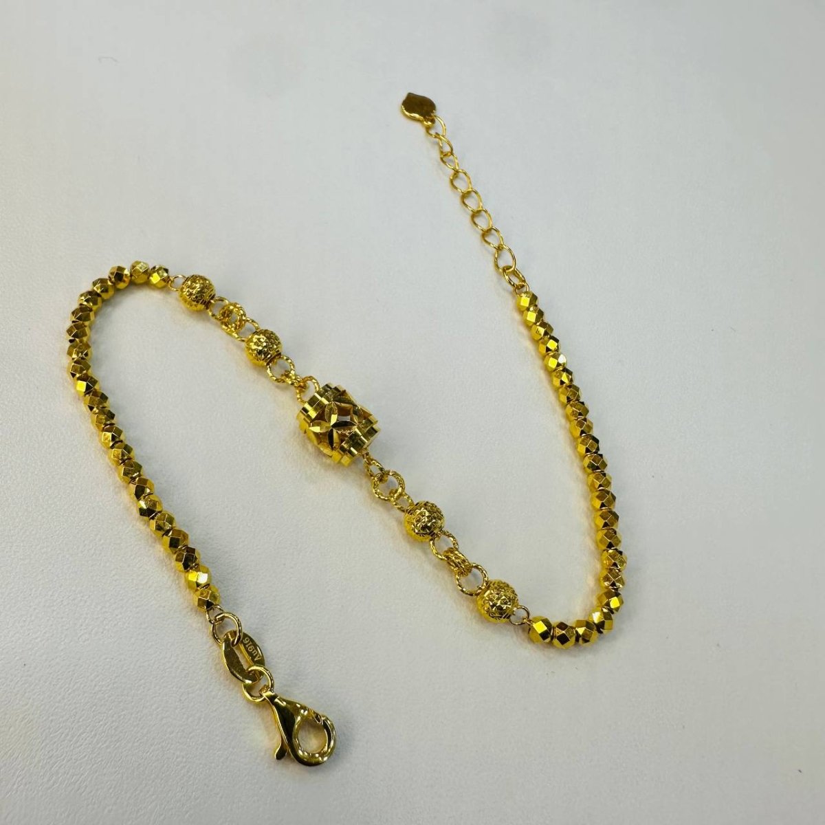 22k / 916 Gold Cutting Shiny Barrel Bracelet - Best Gold Shop 22k gold 22k gold bracelet 916 gold Bracelets