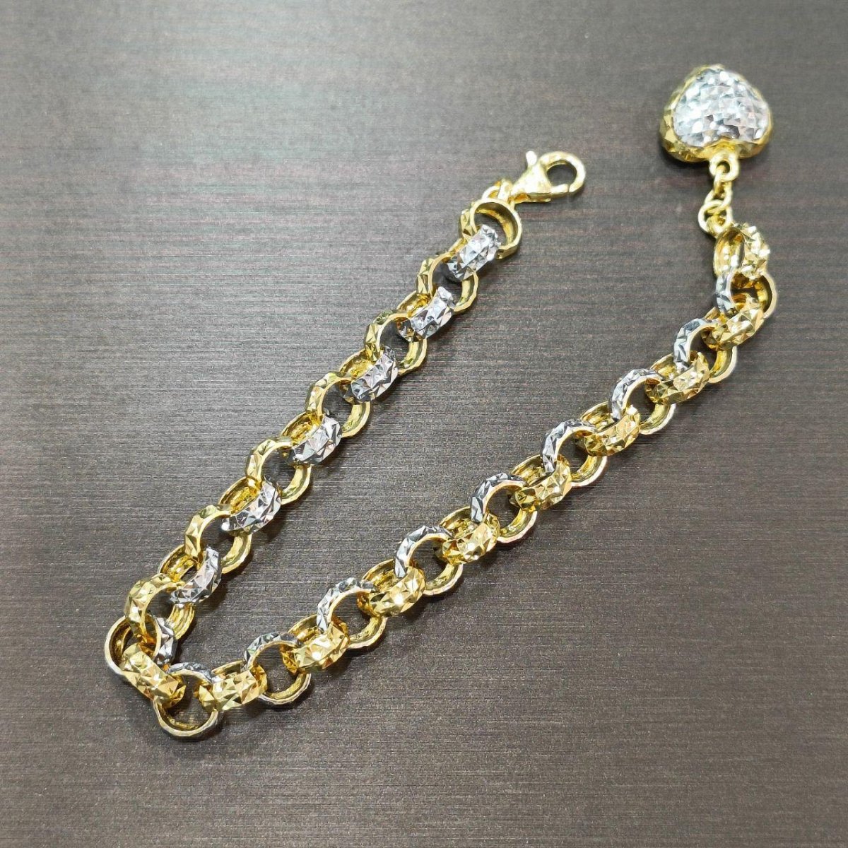 22k / 916 Gold Dangling heart bracelet V3 2C by Best Gold Shop - 22k gold 22k gold bracelet 916 gold Bracelets