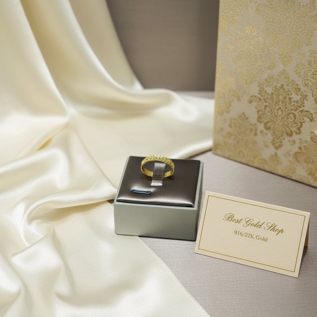 22K / 916 Gold Design Ring with Heart by Best Gold ShopRingsBest Gold Shop