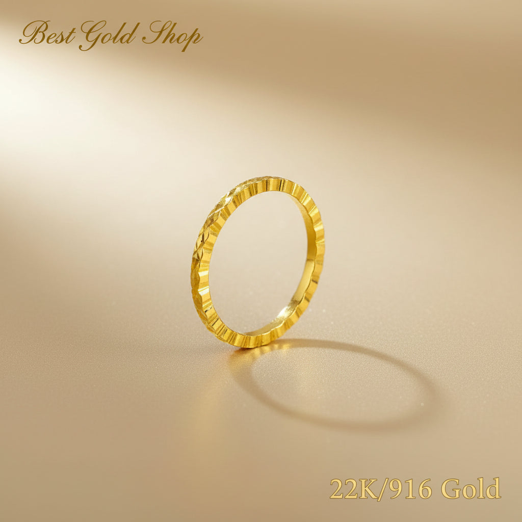 22k / 916 Gold Diamond Cut Pinky RingRingsBest Gold Shop