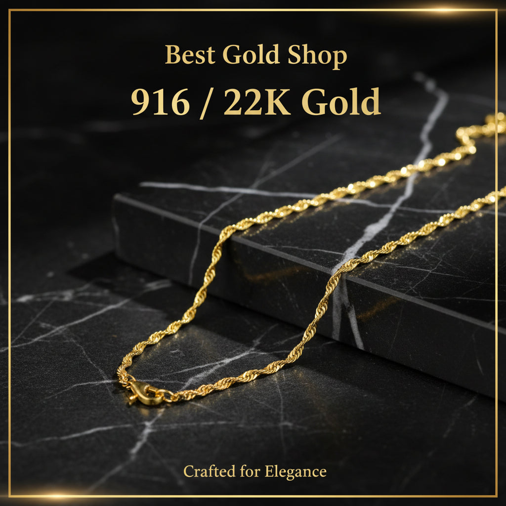 22k / 916 Gold Disco Necklace / Chain by Best Gold ShopNecklacesBest Gold Shop