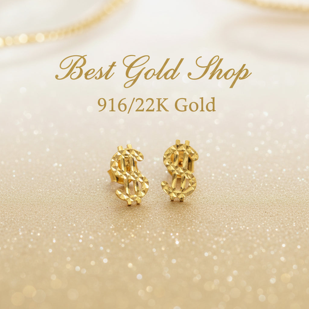 22k / 916 gold dollar Earring by Best Gold ShopEarringsBest Gold Shop