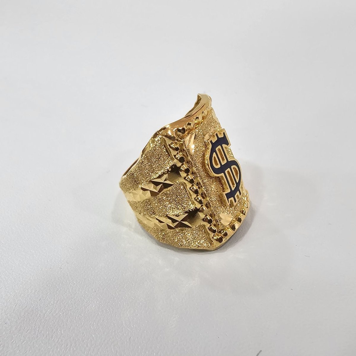 22k / 916 Gold Dollar Sign Ring v2 by Best Gold Shop - 22k gold 22k gold ring 916 gold Rings