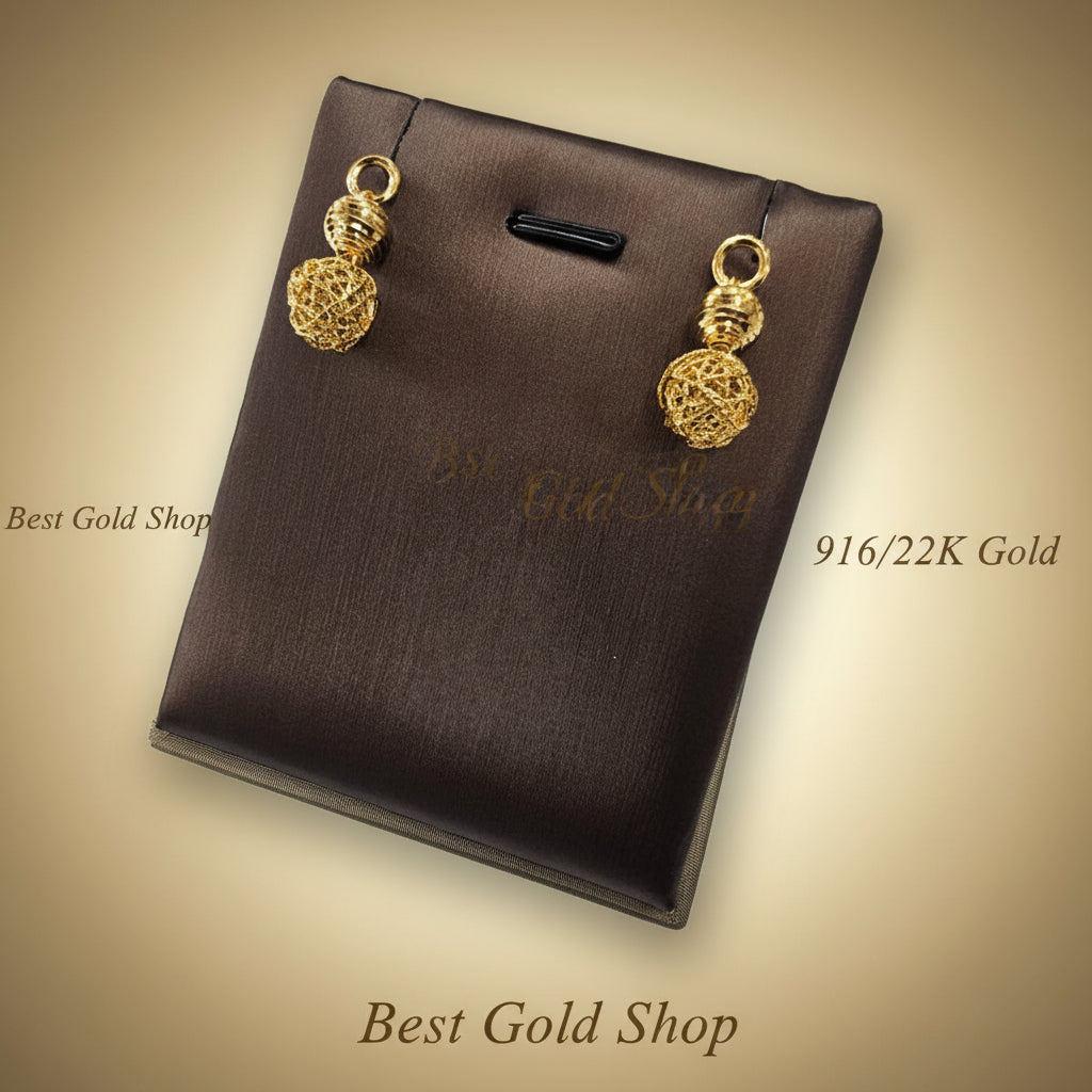 22k / 916 Gold Double Ball EarringEarringsBest Gold Shop