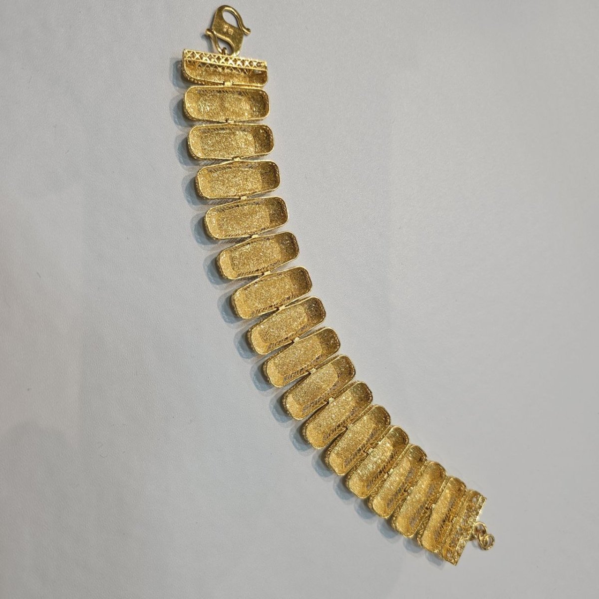 22k / 916 Gold Dual - Tone Rectangular Gold Bracelet - 22k gold 22k gold bracelet 916 gold Bracelets