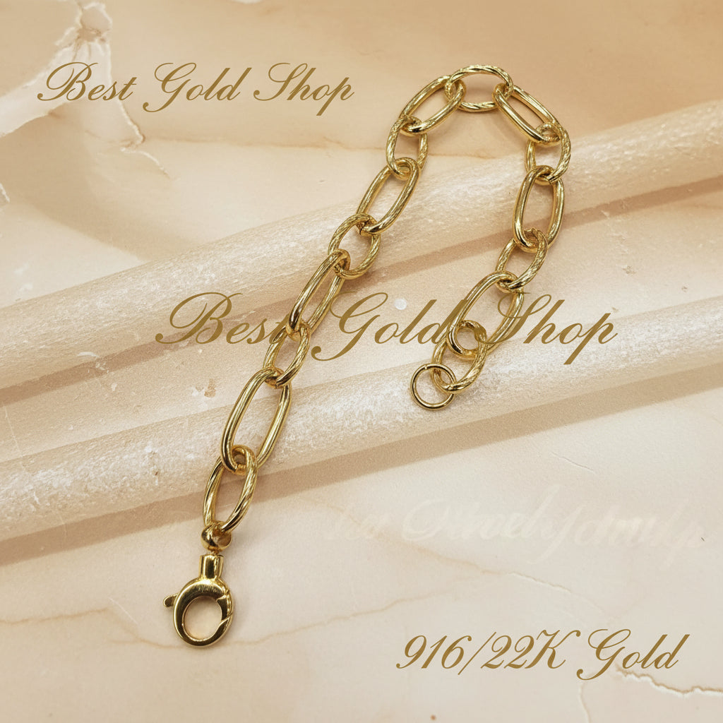 22k / 916 Gold Elegant Link Bracelet by Best Gold ShopBraceletsBest Gold Shop
