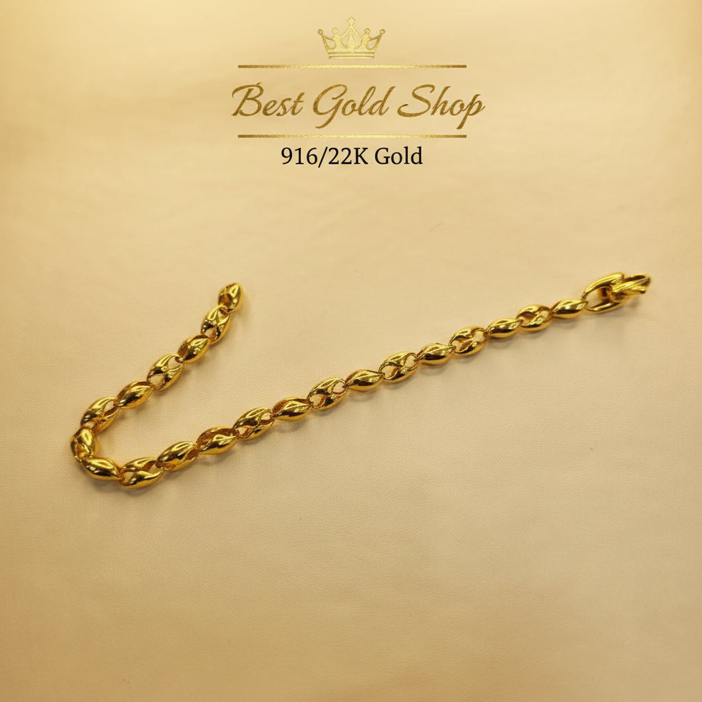 22k / 916 Gold Fancy Siput Bracelet by Best Gold ShopBraceletsBest Gold Shop