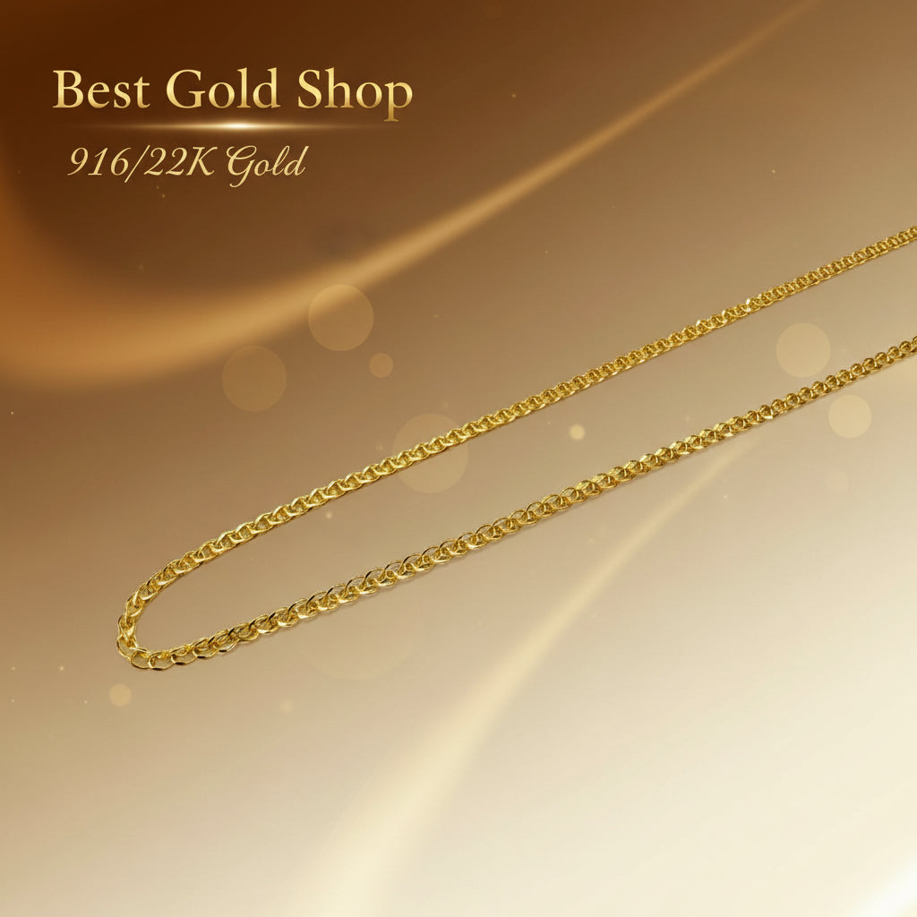 22K / 916 Gold Flat Anchor Chain by Best Gold ShopNecklacesBest Gold Shop