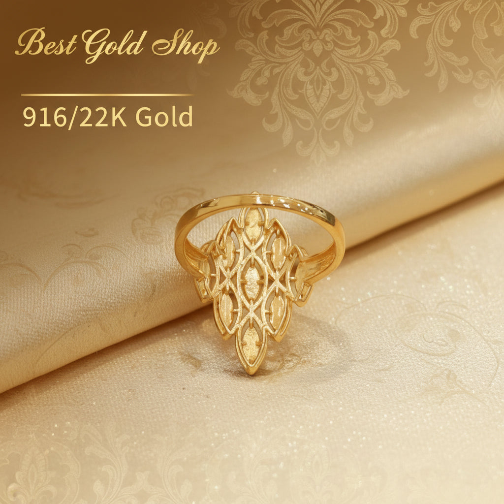 22k / 916 Gold Flower Design Ring V3 by Best Gold ShopRingsBest Gold Shop