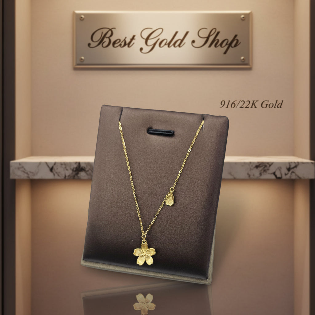 22k / 916 Gold Flower Necklace by Best Gold ShopNecklacesBest Gold Shop