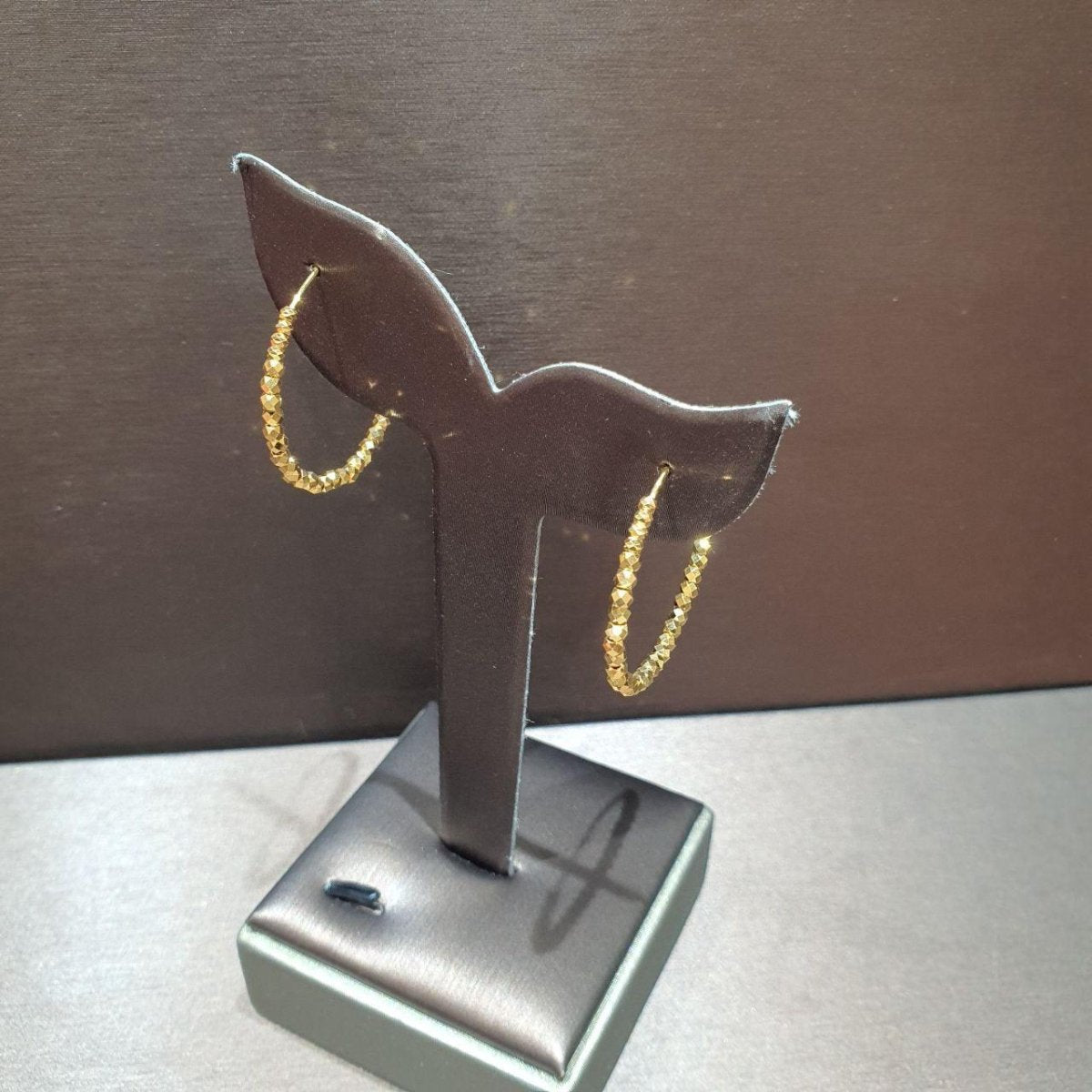 22k / 916 Gold Full Bead Loop Earring by Best Gold Shop - 22k gold 22k gold earring 916 gold Earrings