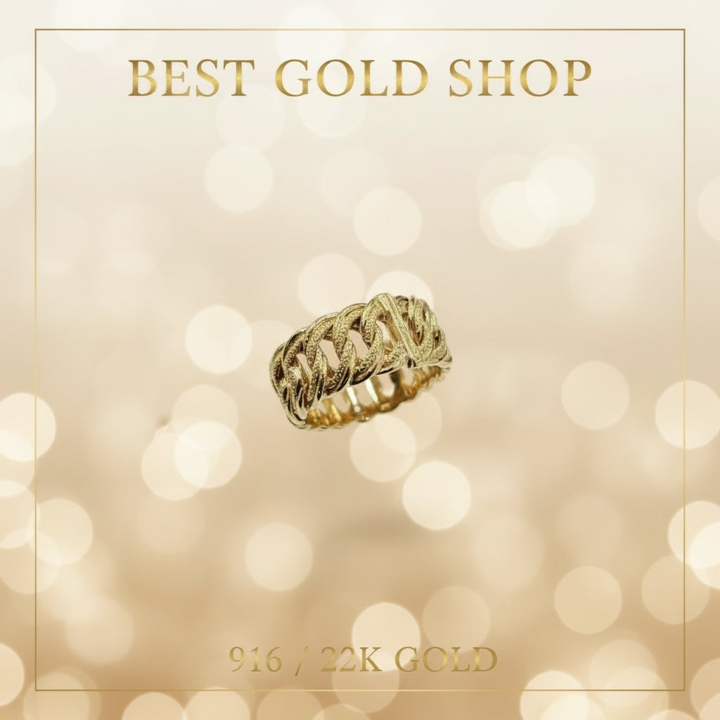 22K / 916 Gold Full LIPAN CocoNUT Ring by Best Gold ShopRingsBest Gold Shop