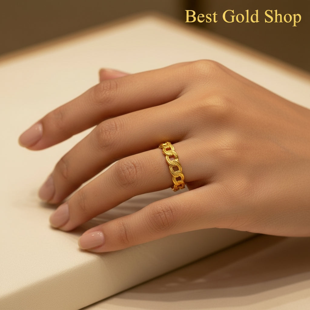 22k / 916 Gold Full Coconut Ring Slim by Best Gold ShopRingsBest Gold Shop