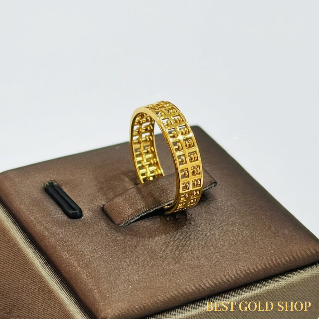 22K / 916 Gold Full Round Abacus Ring light weight by Best Gold ShopRingsBest Gold Shop