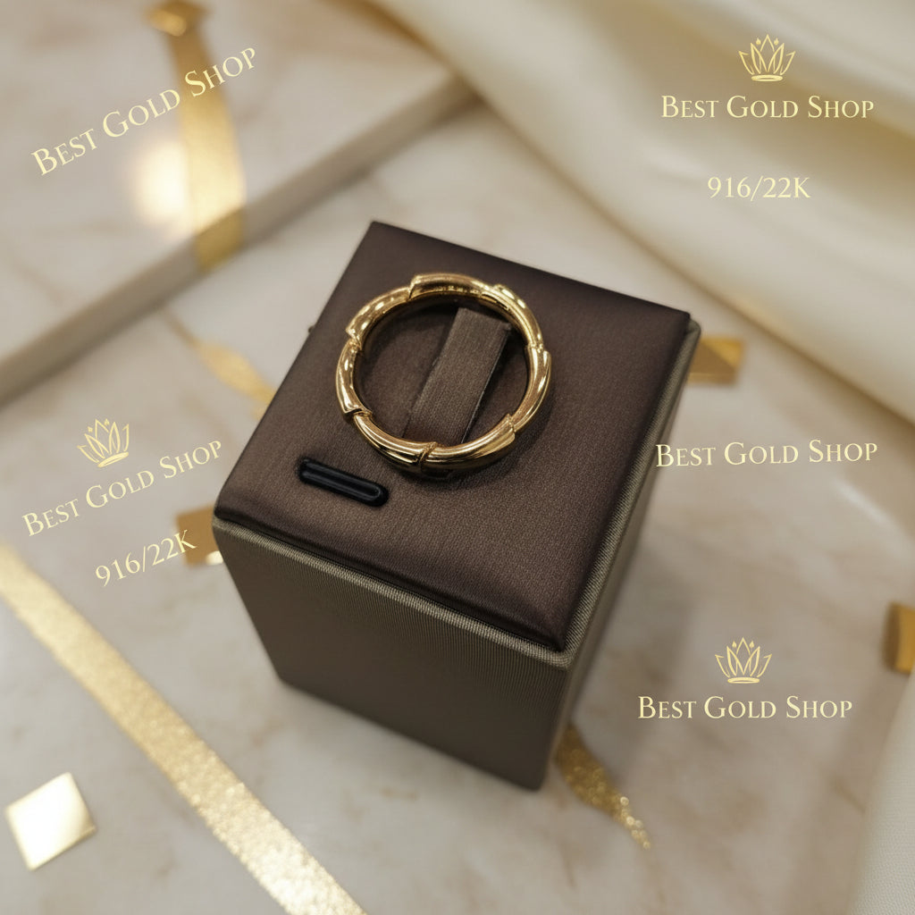 22k / 916 Gold Golden Buckle Ring by Best Gold ShopRingsBest Gold Shop