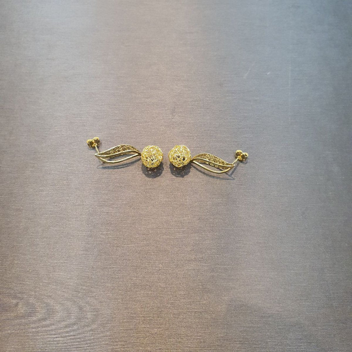 22K / 916 Gold Golden Filigree Ball Earrings by Best Gold Shop - 22k gold 22k gold earring 916 gold Earrings