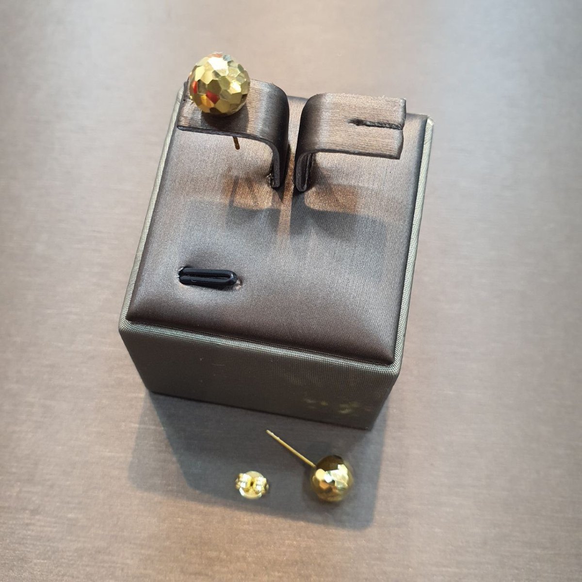 22k / 916 Gold Golden Sphere Textured Studs Earring by Best Gold ShopEarringsBest Gold Shop