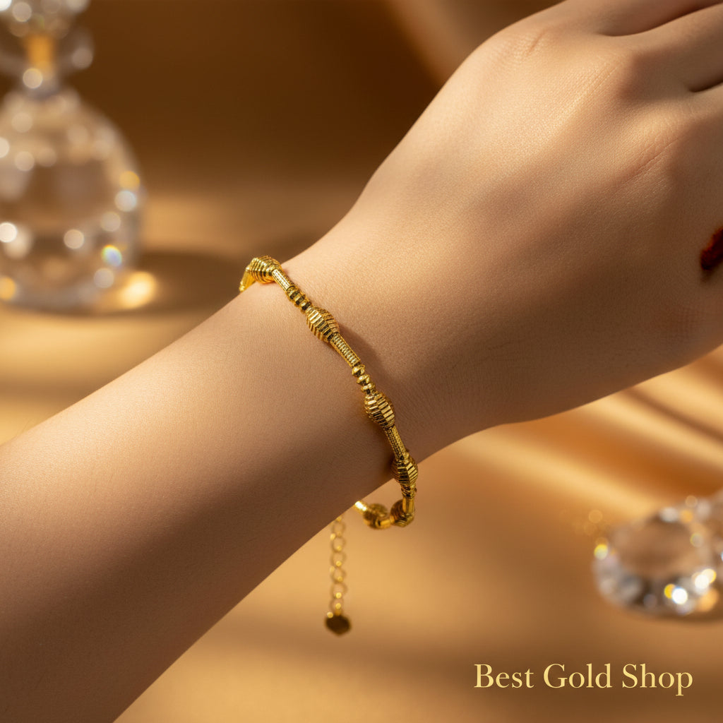 22k / 916 Gold Golden Spiral Orb Bracelet by best gold shop singaporeBraceletsBest Gold Shop