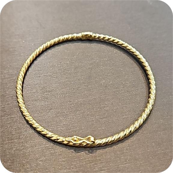 22k / 916 Gold Golden Twist Eternity Bangle by Best Gold Shop - 22k gold 22k gold bracelet 916 gold bangle