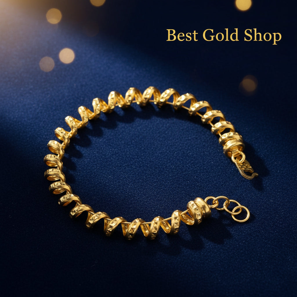 22k / 916 Gold Hair Rubber Band Design BangleBraceletsBest Gold Shop