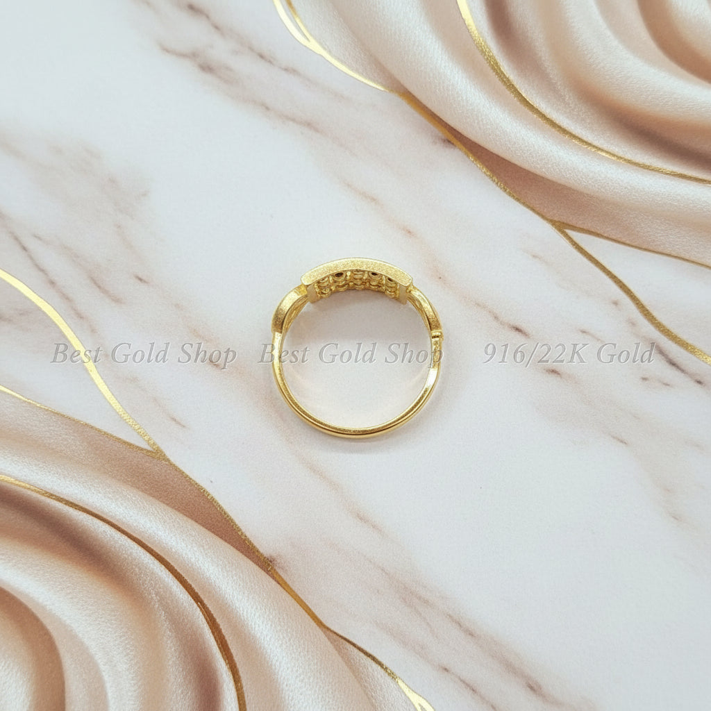 22k / 916 Gold Half Abacus Ring with Coin and Hand by Best Gold ShopRingsBest Gold Shop