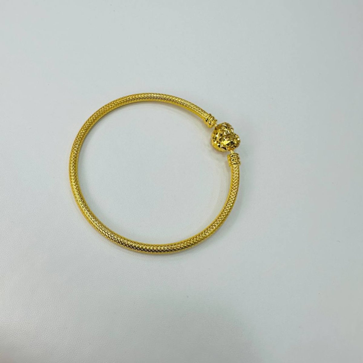 22k / 916 Gold Heart Cutting Bangle by Best Gold Shop - 22k gold 22k gold bangle 916 gold Bracelets