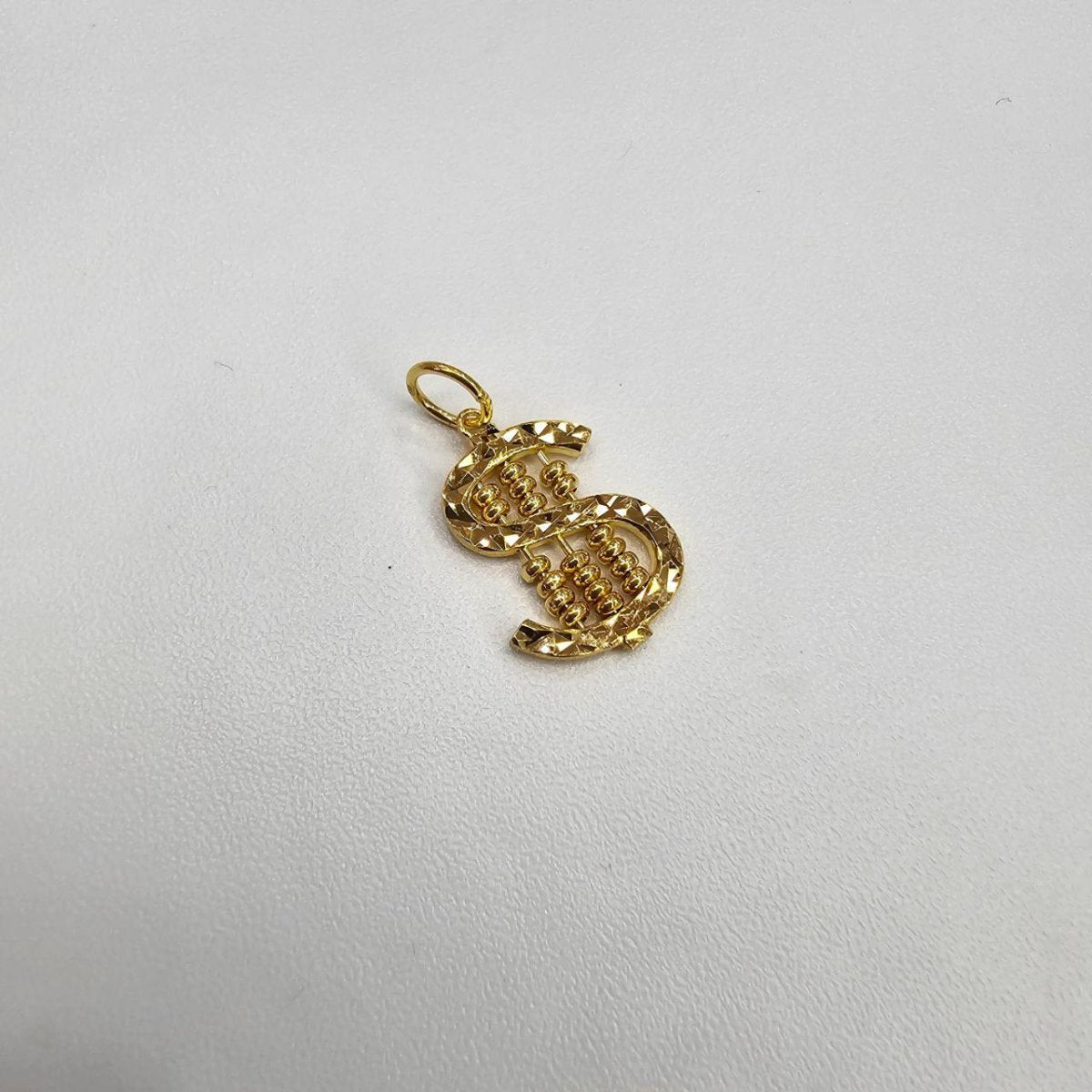 22k / 916 Gold Heart / Dollar Sign Abacus Charm / Pendant by Best Gold Shop - Best Gold Shop 22k gold 22k Gold Charms 22k gold pendant Charms & Pendants