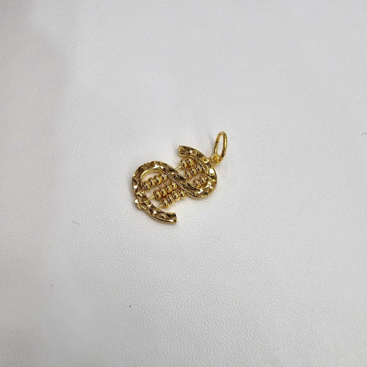 22k / 916 Gold Heart / Dollar Sign Abacus Charm / Pendant by Best Gold Shop - Best Gold Shop 22k gold 22k Gold Charms 22k gold pendant Charms & Pendants