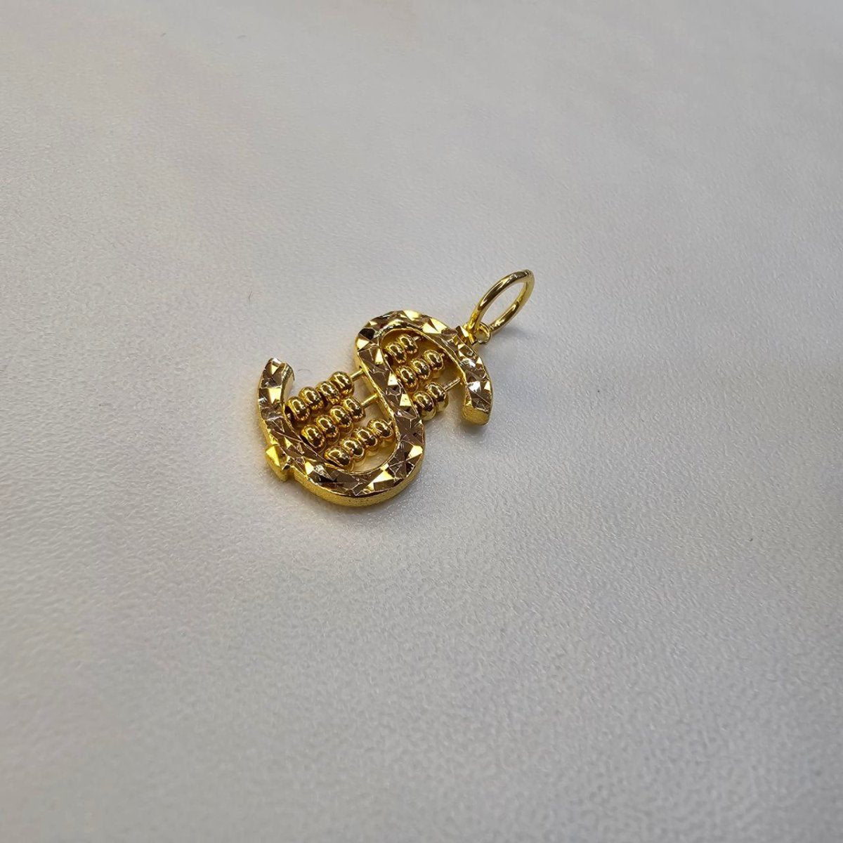 22k / 916 Gold Heart / Dollar Sign Abacus Charm / Pendant by Best Gold Shop - Best Gold Shop 22k gold 22k Gold Charms 22k gold pendant Charms & Pendants
