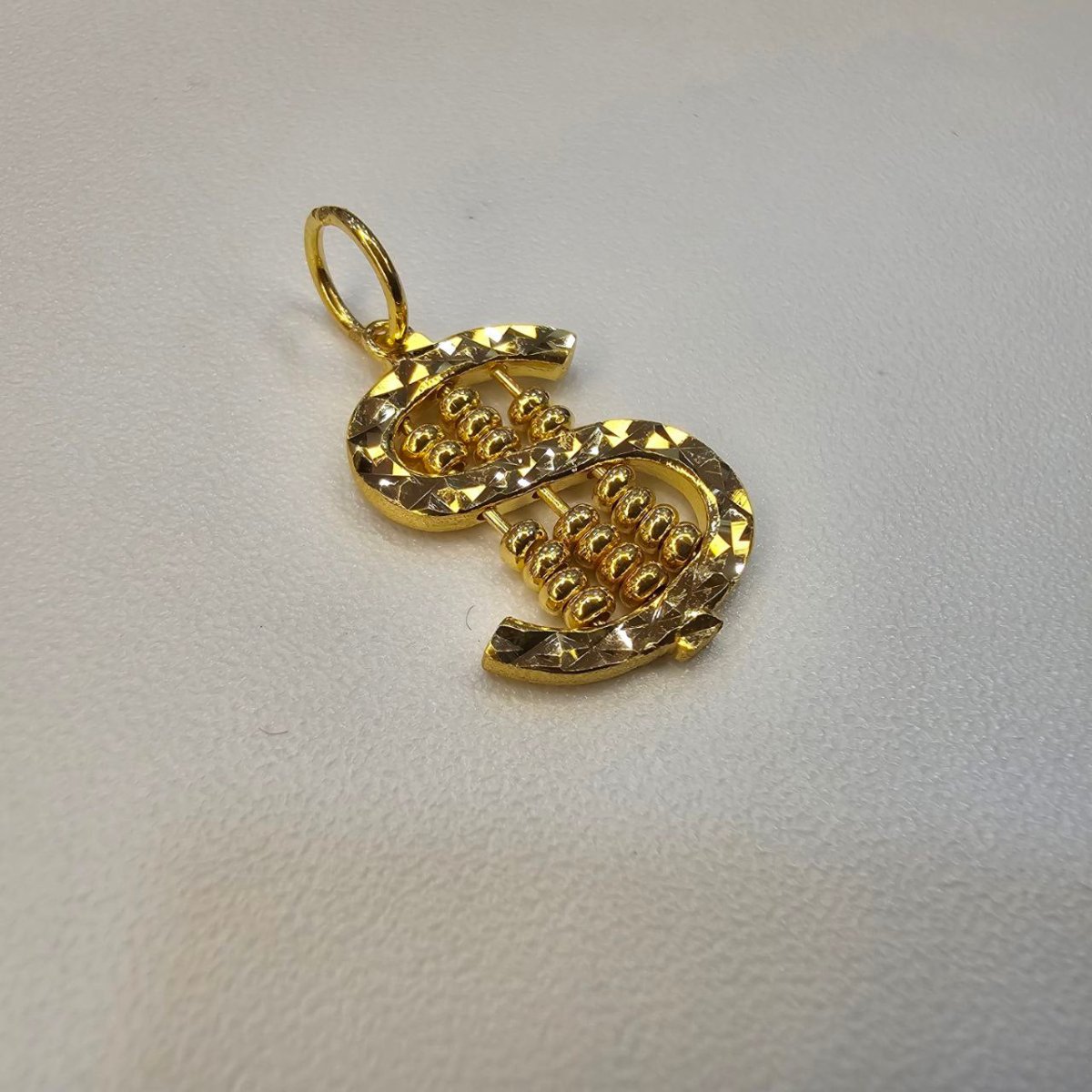 22k / 916 Gold Heart / Dollar Sign Abacus Charm / Pendant by Best Gold Shop - Best Gold Shop 22k gold 22k Gold Charms 22k gold pendant Charms & Pendants