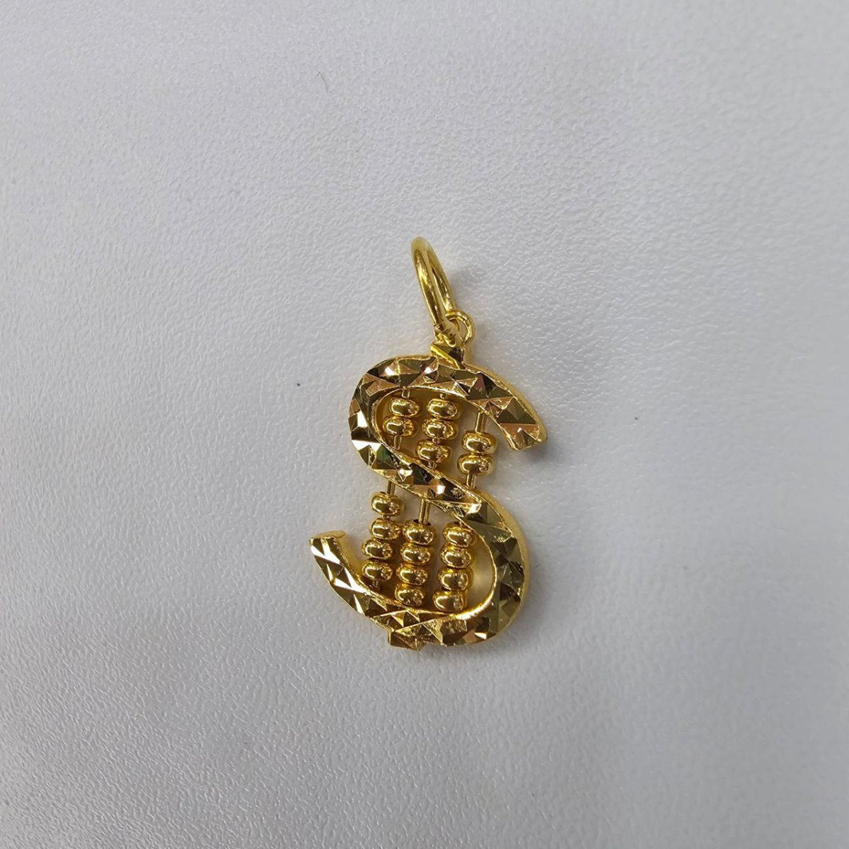 22k / 916 Gold Heart / Dollar Sign Abacus Charm / Pendant by Best Gold Shop - Best Gold Shop 22k gold 22k Gold Charms 22k gold pendant Charms & Pendants