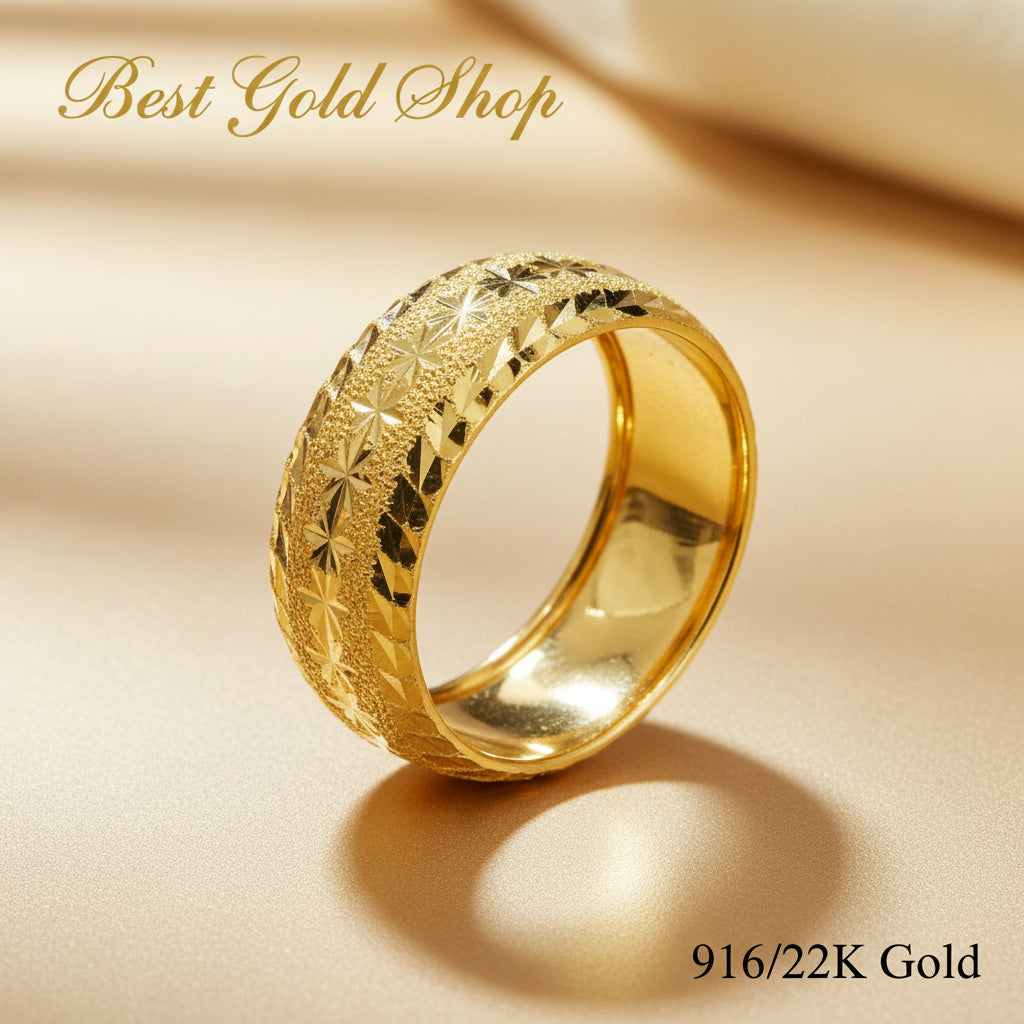 22k / 916 Gold Hollow ring Design 5 by Best Gold Shop916 goldBest Gold Shop