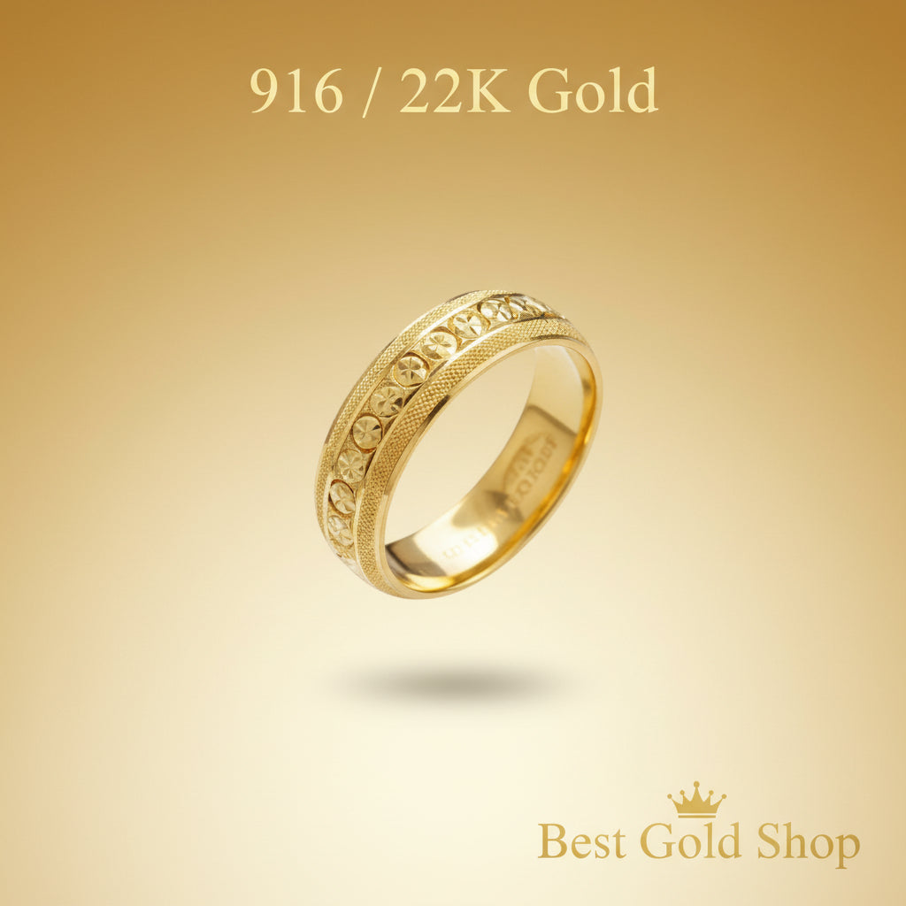 22k / 916 Gold Hollow Ring V7 by Best Gold ShopRingsBest Gold Shop