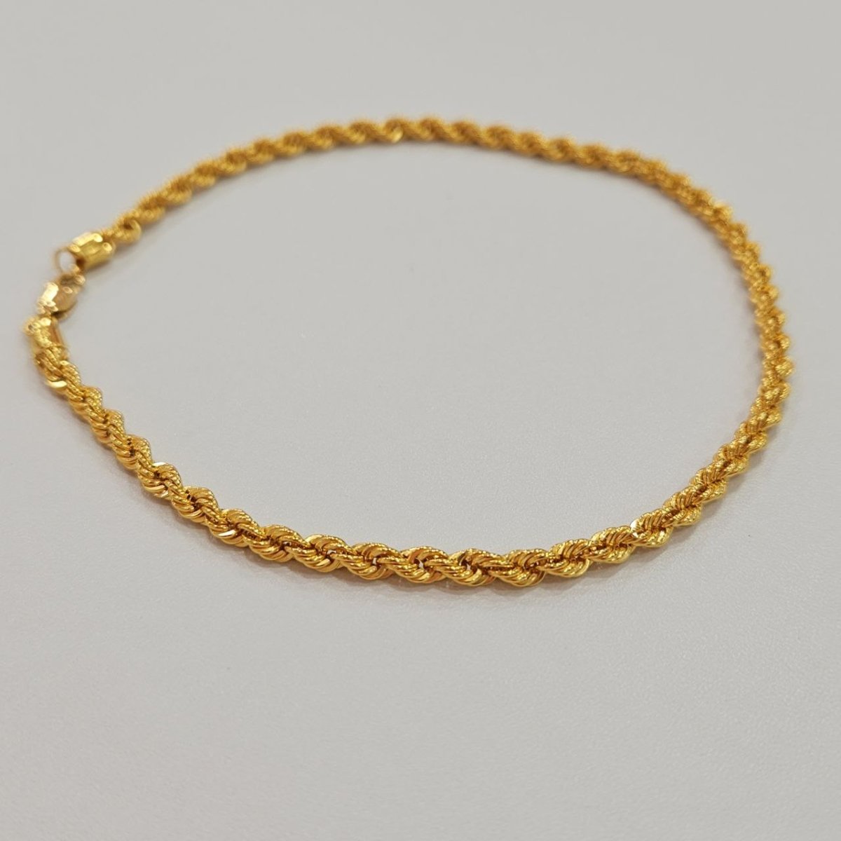 22k / 916 Gold Hollow Rope Anklet Evergreen Design - Best Gold Shop 22k gold 22k gold anklet 916 gold anklet
